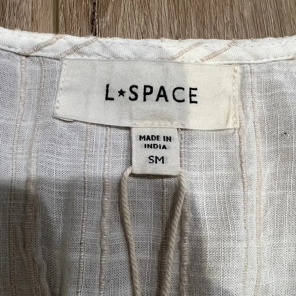 L*SPACE Women's Down The Line Cover-Up Size S In Cream - Picture 11 of 12